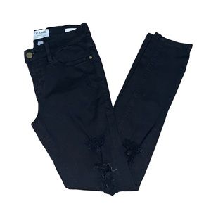 Frame black skinny jeans